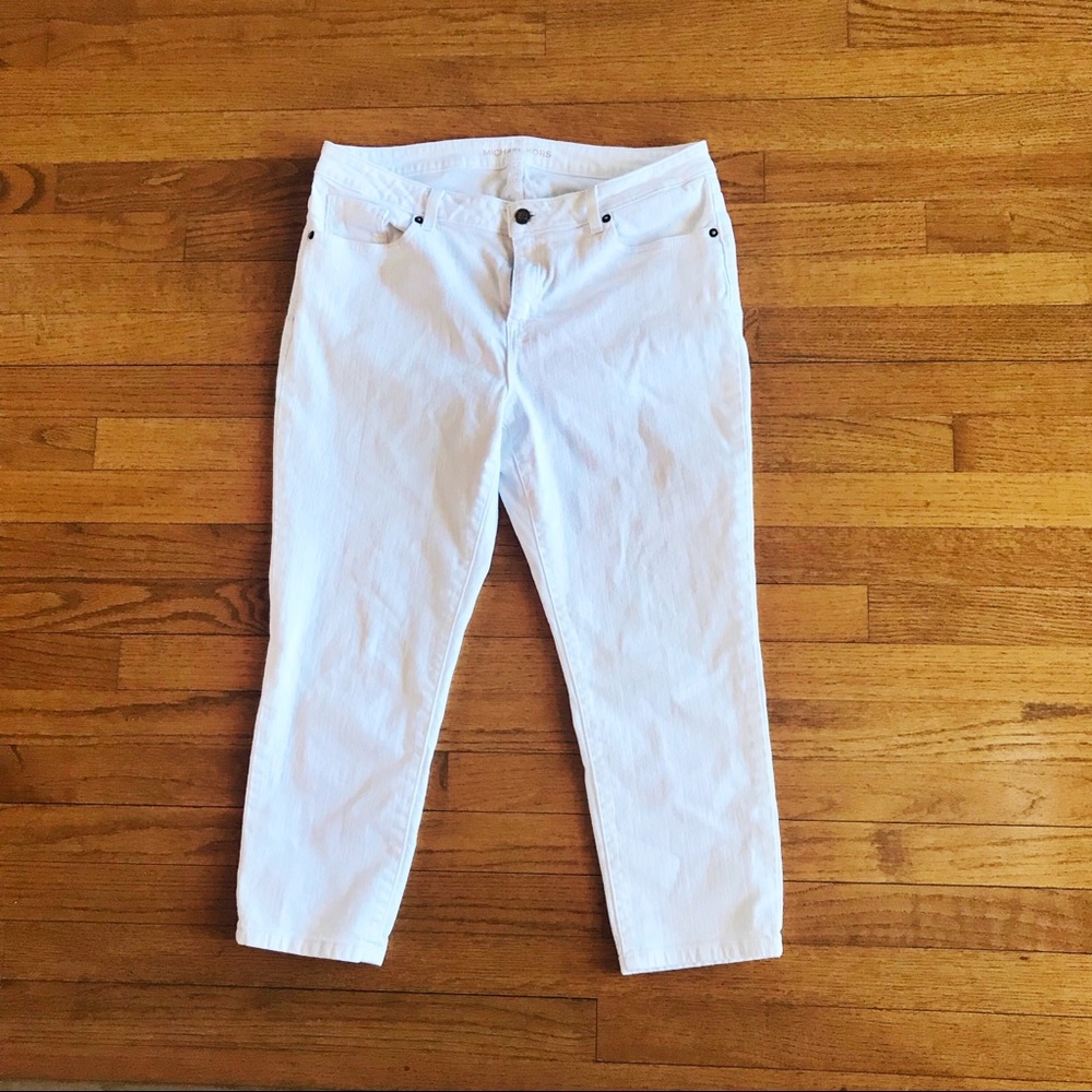 Michael Kors cropped white jeans